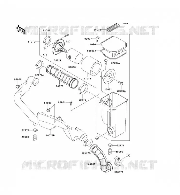 FILTRE A AIR Kawasaki QUAD 400 2001 KVF400  KVF400-D3