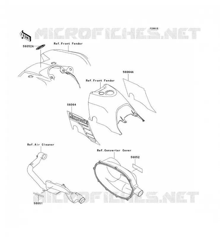 STICKER(RED)(EU) Kawasaki QUAD 400 2001 KVF400  KVF400-D3