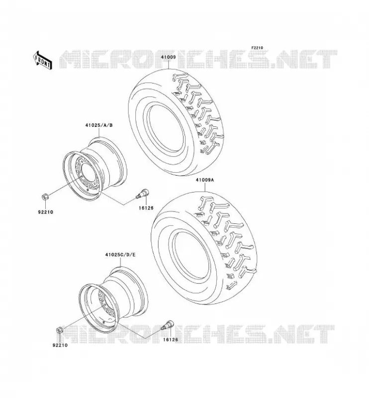 PNEUS Kawasaki QUAD 400 2001 KVF400  KVF400-D3