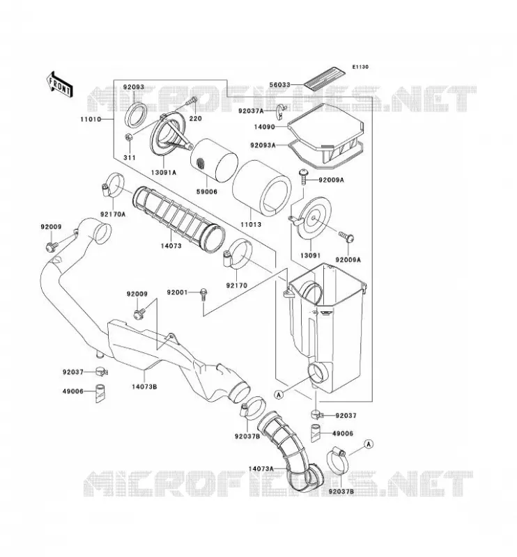 FILTRE A AIR Kawasaki QUAD 400 2001 KVF400  KVF400-D3
