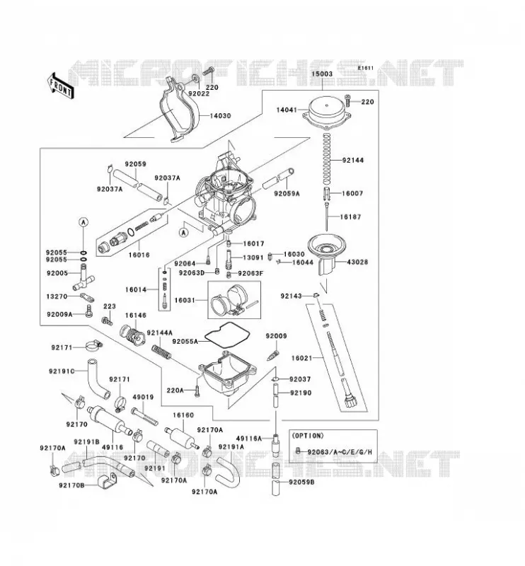 CARBURATEUR Kawasaki QUAD 400 2002 KVF400  KVF400-D4