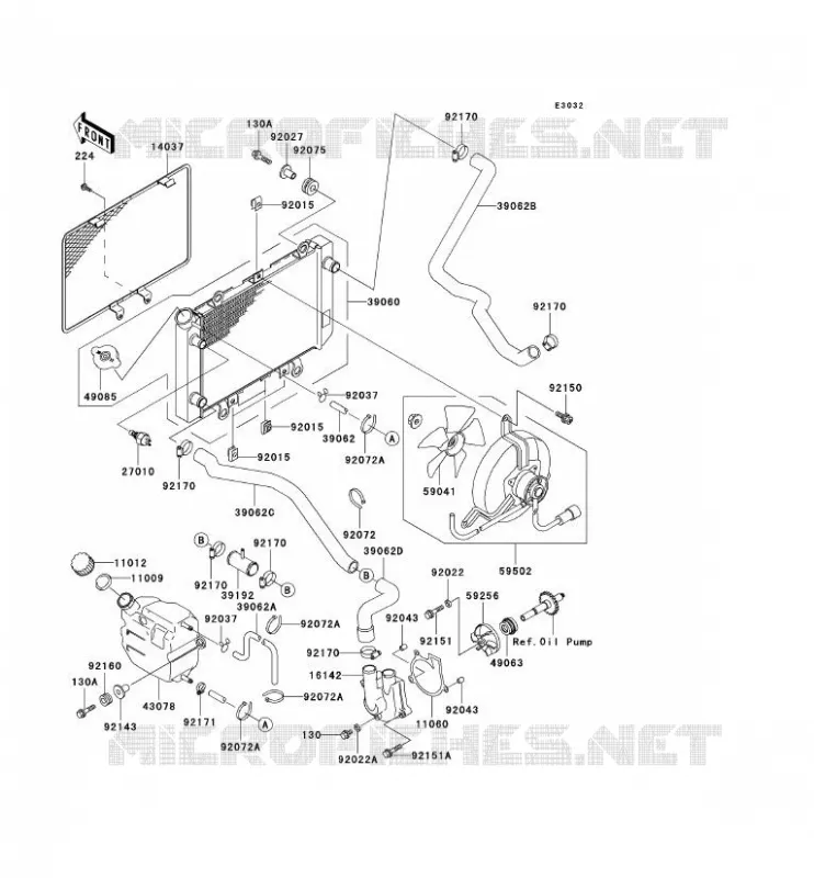 RADIATEUR Kawasaki QUAD 400 2002 KVF400  KVF400-D4