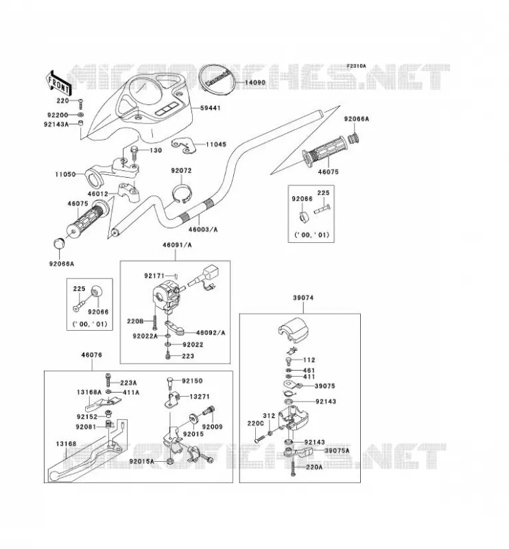 GUIDON Kawasaki QUAD 400 2002 KVF400  KVF400-D4
