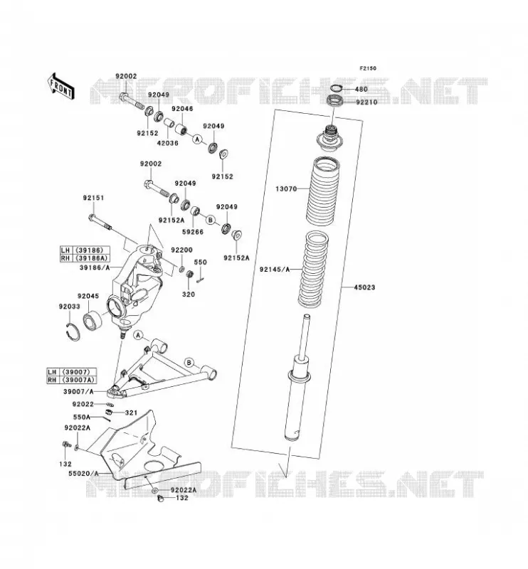 SUSPENSION Kawasaki QUAD 650 2002 KVF650  KVF650-A1