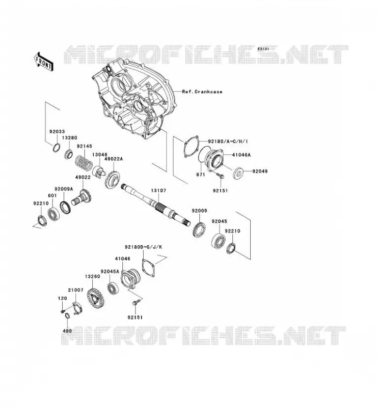 PIGNON CONIQUE AVANT Kawasaki QUAD 650 2002 KVF650  KVF650-A1