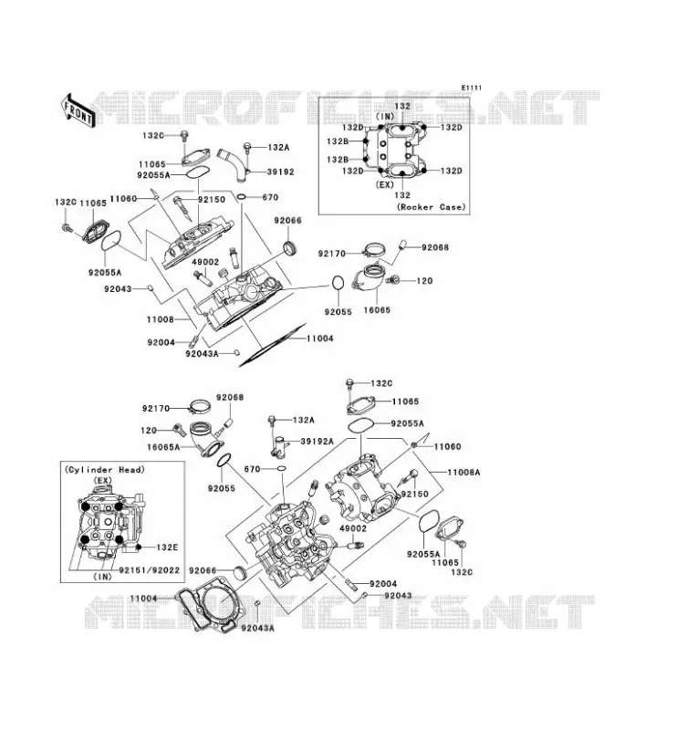 CULASSE Kawasaki QUAD 650 2003 KVF650 4X4  KVF650-A2