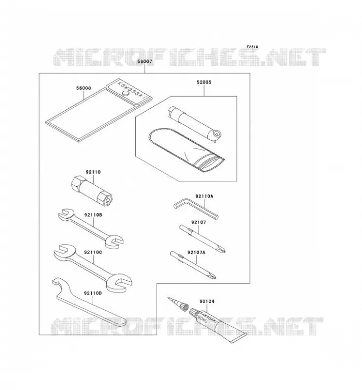 OUTIL UTILISATEUR Kawasaki QUAD 650 2003 KVF650 4X4  KVF650-A2