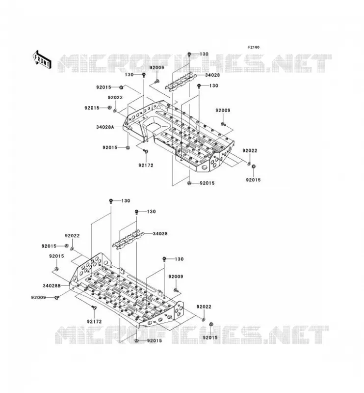 REPOSE PIED Kawasaki QUAD 650 2003 KVF650 4X4  KVF650-B2