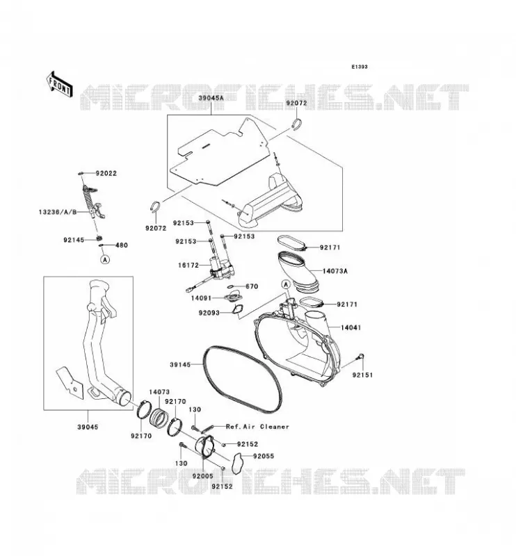 COUVERCLE CONVERTISSEUR Kawasaki QUAD 650 2005 KVF650 4X4  KVF650-D1