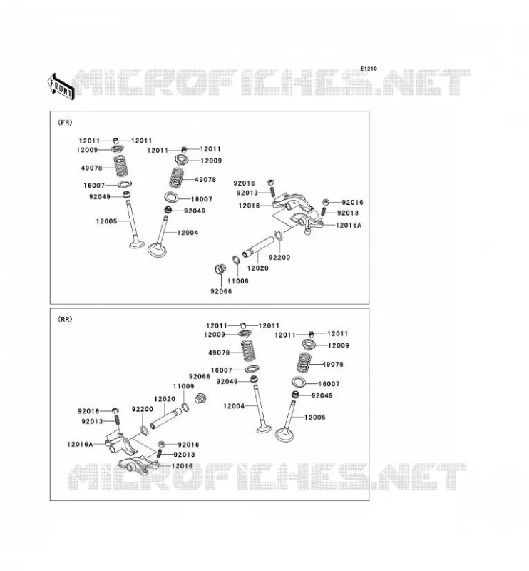 SOUPAPE Kawasaki QUAD 650 2007 KVF650 4X4  KVF650D7F