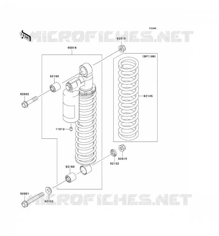 AMORTISSEUR Kawasaki QUAD 650 2007 KVF650 4X4  KVF650D7F