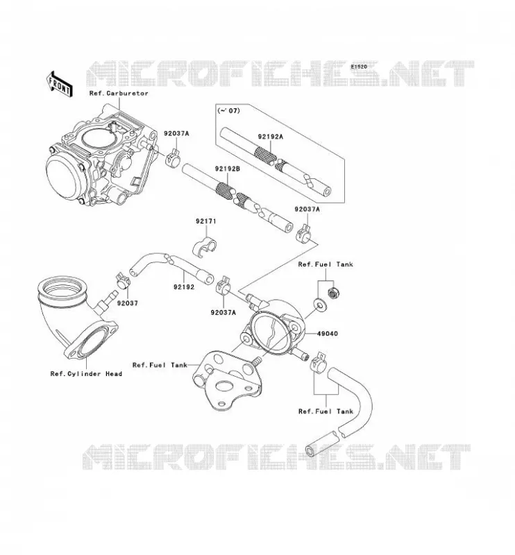 POMPE A ESSENCE Kawasaki QUAD 650 2008 KVF650 4X4  KVF650D8F
