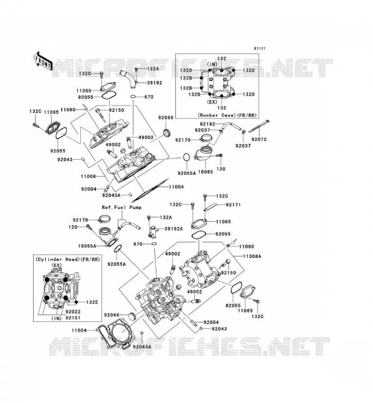 CULASSE Kawasaki QUAD 650 2008 KVF650 4X4  KVF650D8F