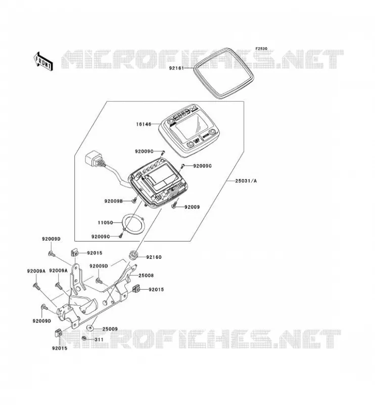 COMPTEURS Kawasaki QUAD 650 2008 KVF650 4X4  KVF650D8F