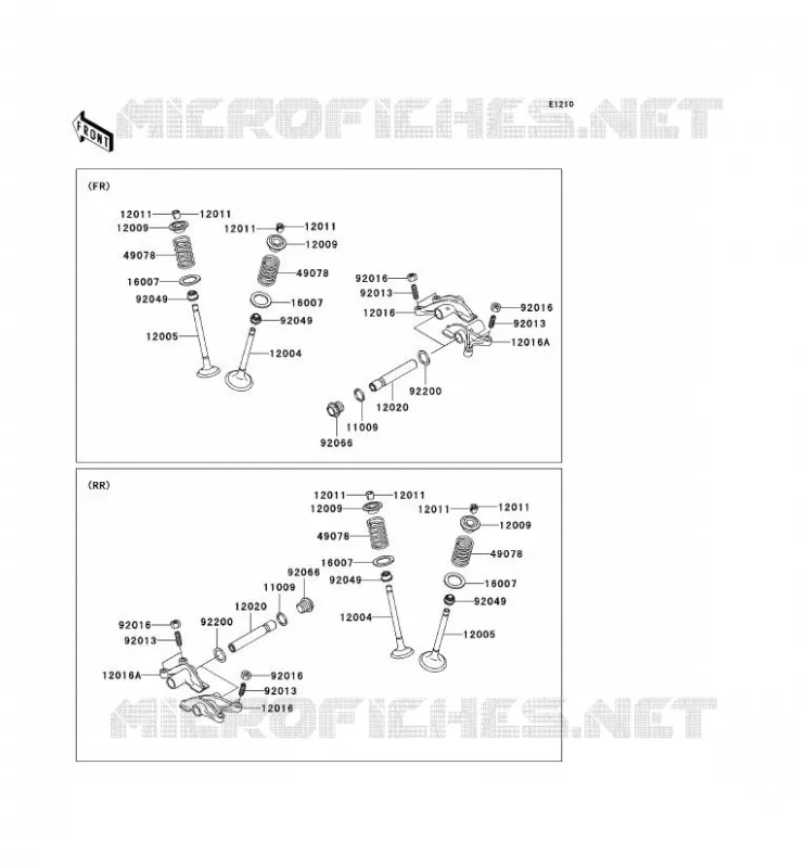 SOUPAPE Kawasaki QUAD 650 2009 KVF650 4X4  KVF650D9F