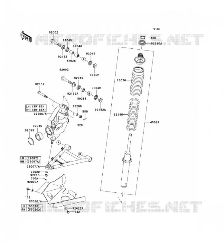 SUSPENSION Kawasaki QUAD 650 2009 KVF650 4X4  KVF650D9F