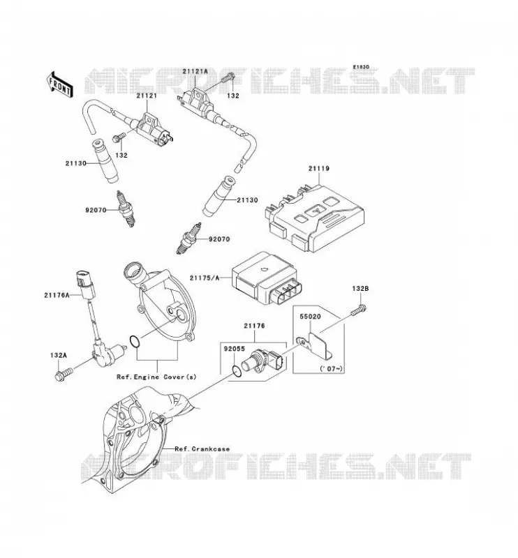 SYSTEME D&acute;ALLUMAGE Kawasaki QUAD 650 2009 KVF650 4X4  KVF650D9F