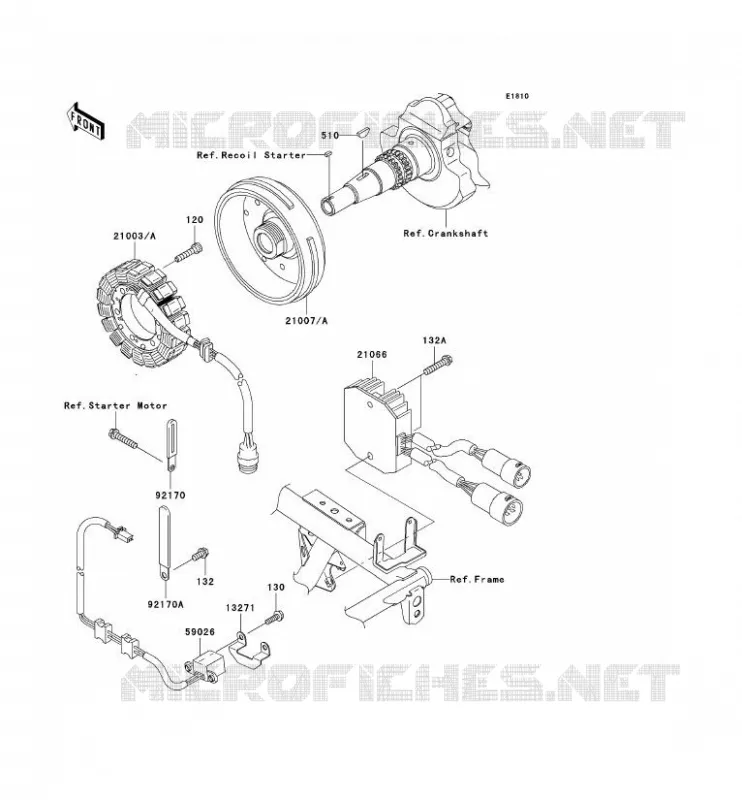 G&Eacute;N&Eacute;RATEUR Kawasaki QUAD 650 2010 KVF650 4X4  KVF650DAF