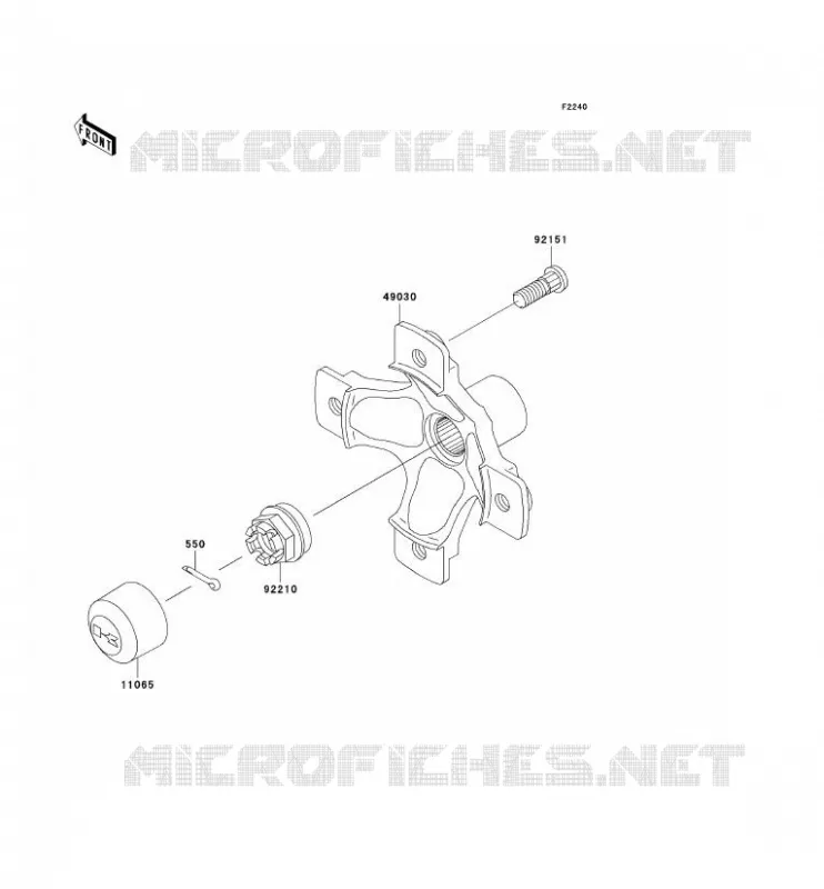 MOYEU ARRIERE Kawasaki QUAD 650 2010 KVF650 4X4  KVF650DAF