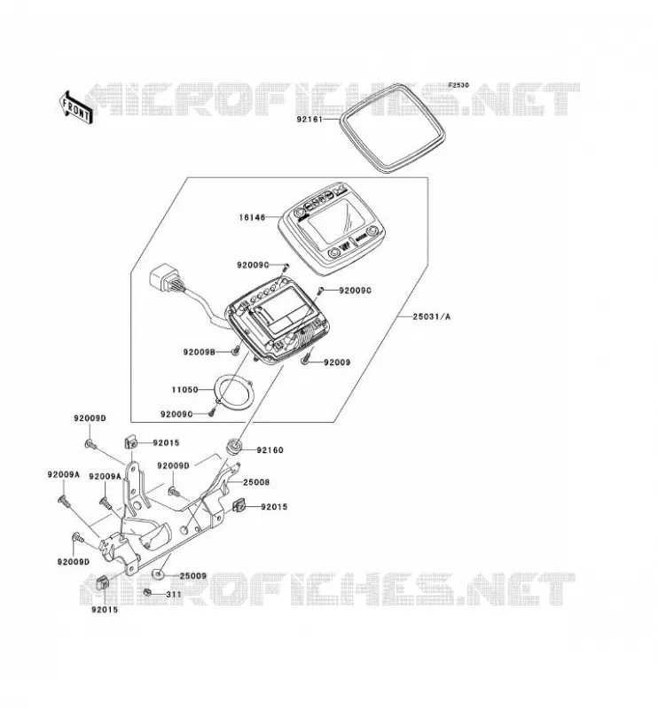 COMPTEURS Kawasaki QUAD 650 2010 KVF650 4X4  KVF650DAF