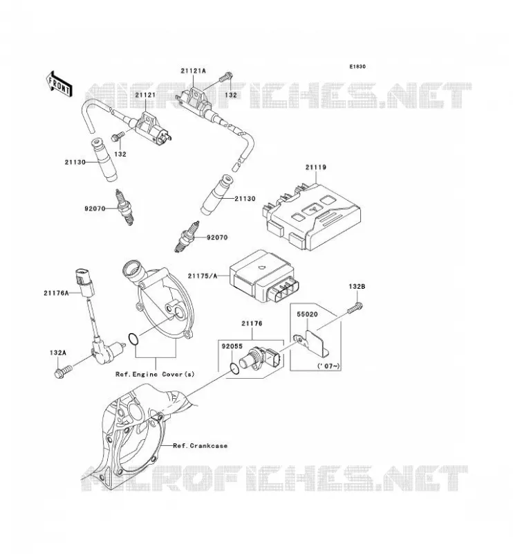 SYSTEME D&acute;ALLUMAGE Kawasaki QUAD 650 2010 KVF650 4X4  KVF650DAF