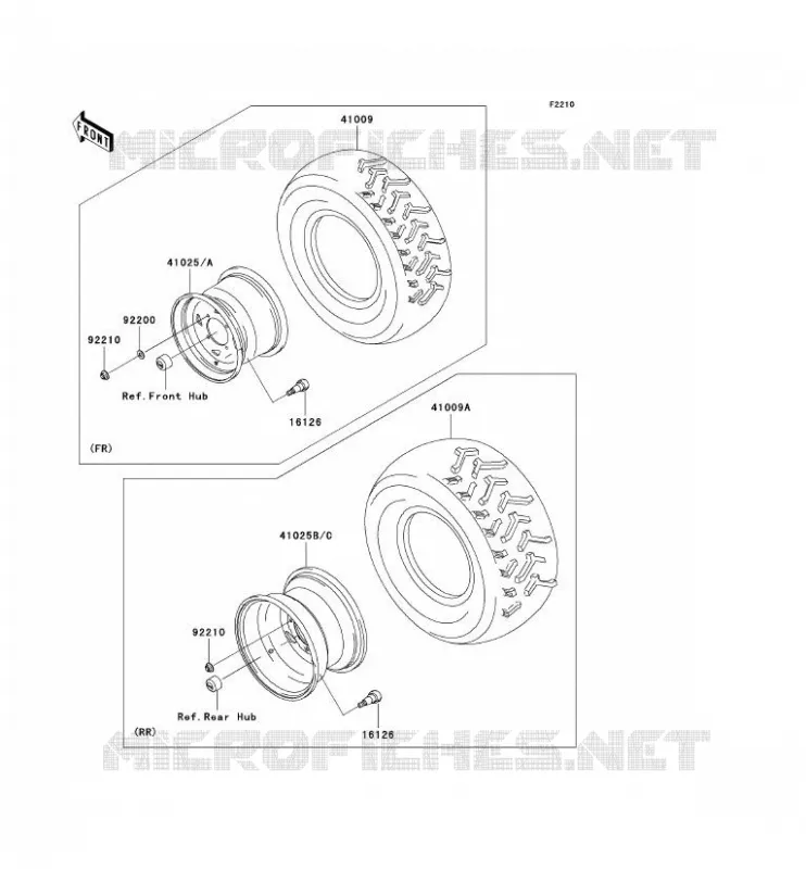 ROUE/PNEUS Kawasaki QUAD 650 2010 KVF650 4X4  KVF650DAF