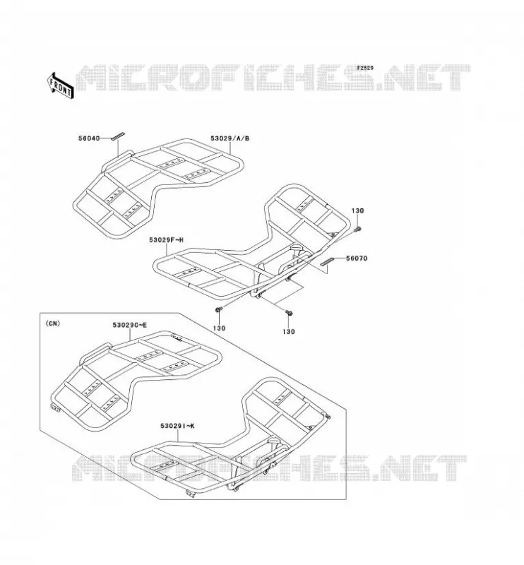 PORTE BAGAGE (S) Kawasaki QUAD 650 2011 KVF650 4X4  KVF650DBF