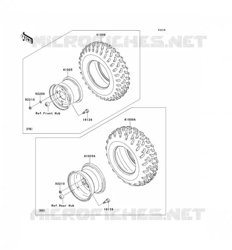 ROUE/PNEUS Kawasaki QUAD 650 2011 KVF650 4X4  KVF650DBF