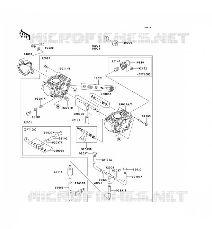 CARBURATEUR(US) Kawasaki QUAD 650 2012 KVF650 4X4  KVF650DCF