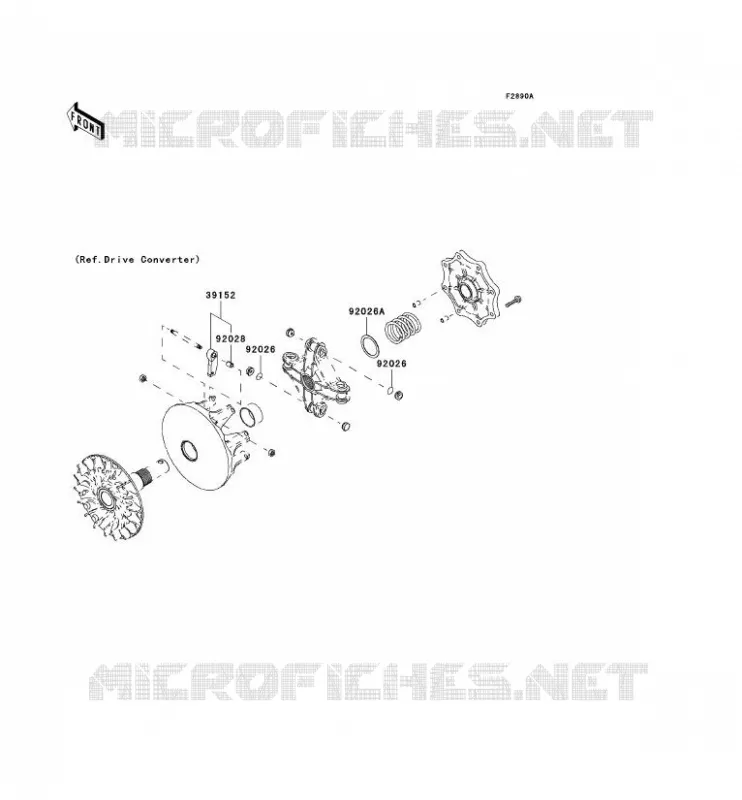 PIECE EN OPTION(CONVERTISSEUR) Kawasaki QUAD 650 2006 KVF650 4X4  KVF650E6F