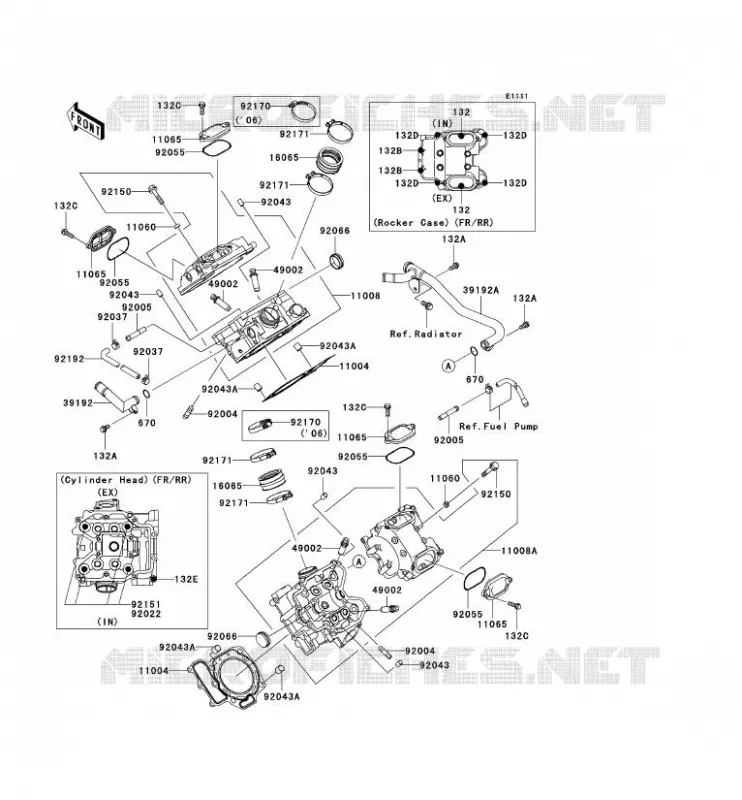 CULASSE Kawasaki QUAD 650 2006 KVF650 4X4I  KVF650F6F