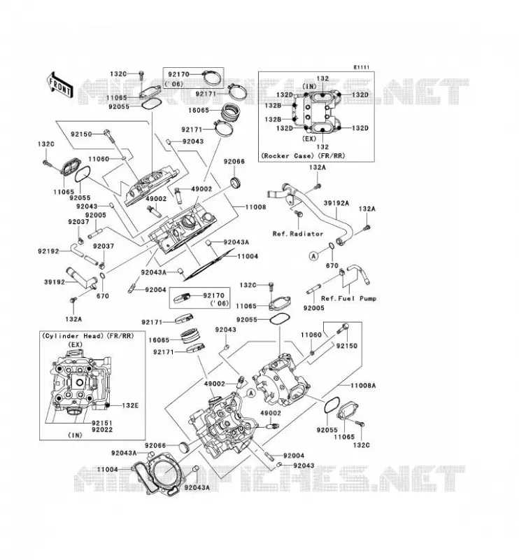 CULASSE Kawasaki QUAD 650 2006 KVF650 4X4I  KVF650F6F