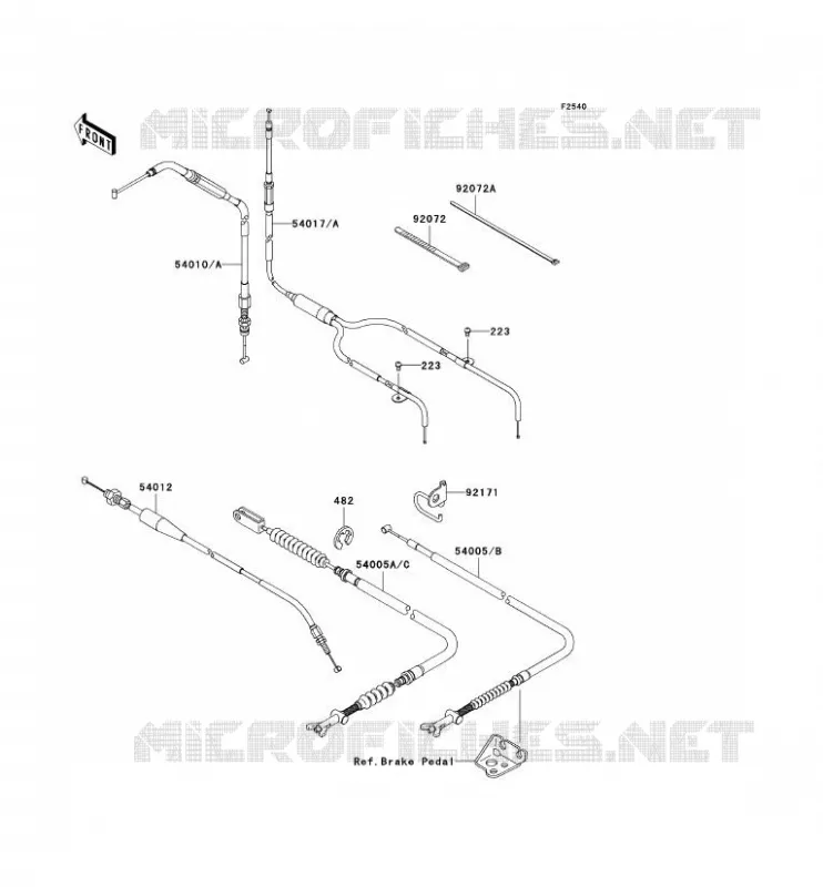 CABLES Kawasaki QUAD 650 2007 KVF650 4X4I  KVF650F7F