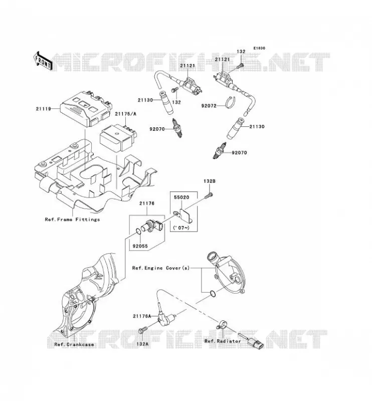 SYSTEME D&acute;ALLUMAGE Kawasaki QUAD 650 2009 KVF650 4X4I  KVF650F9F