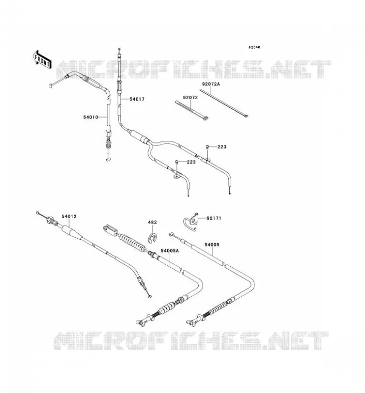 CABLES Kawasaki QUAD 650 2011 KVF650 4X4I  KVF650FBF