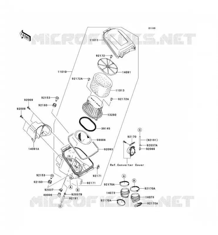 FILTRE A AIR Kawasaki QUAD 650 2012 KVF650 4X4  KVF650FCF