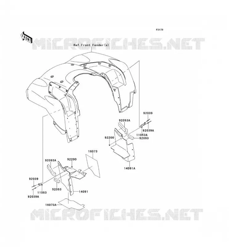 BAVETTE Kawasaki QUAD 650 2012 KVF650 4X4I  KVF650FCS