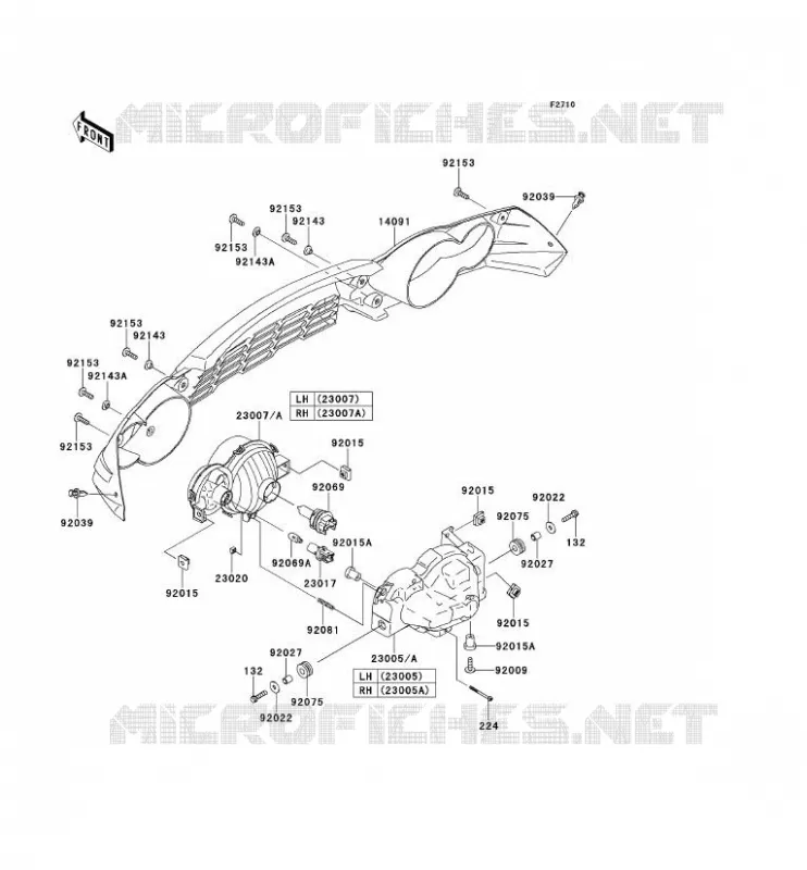 OPTIQUE(S) Kawasaki QUAD 650 2012 KVF650 4X4I  KVF650FCS