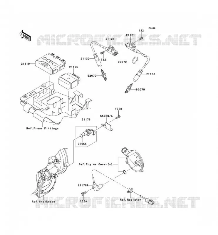 SYSTEME D&acute;ALLUMAGE Kawasaki QUAD 650 2012 KVF650 4X4I  KVF650FCS