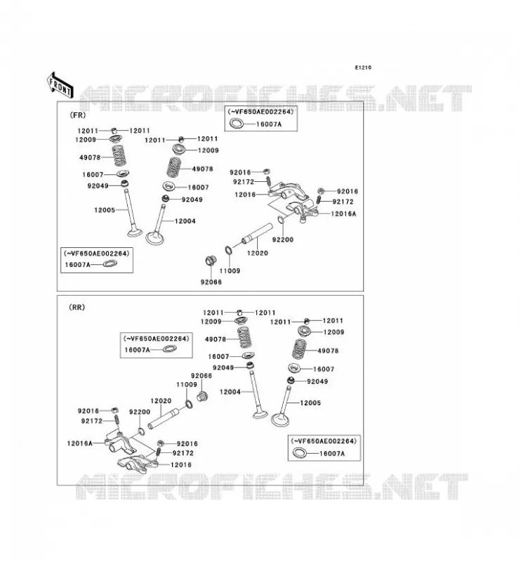 SOUPAPE Kawasaki QUAD 650 2012 KVF650 4X4I  KVF650FCS