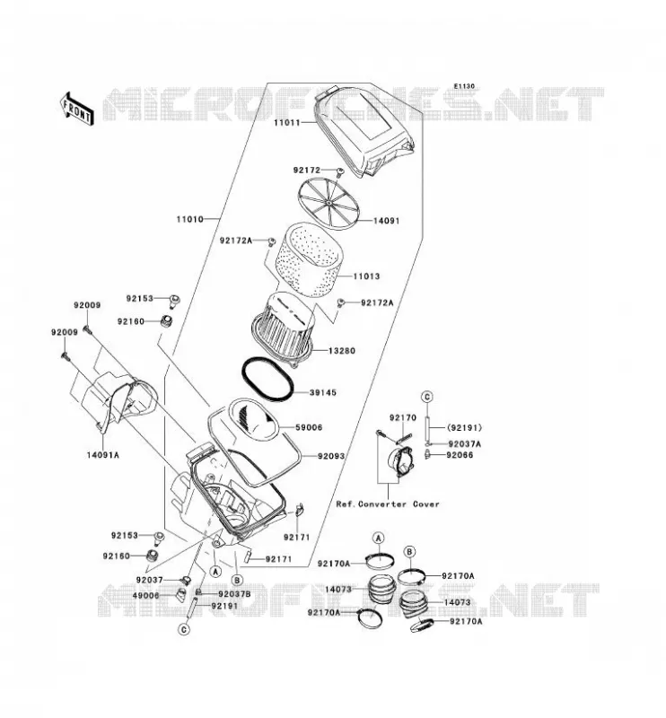 FILTRE A AIR Kawasaki QUAD 650 2013 KVF650 4X4  KVF650FDF