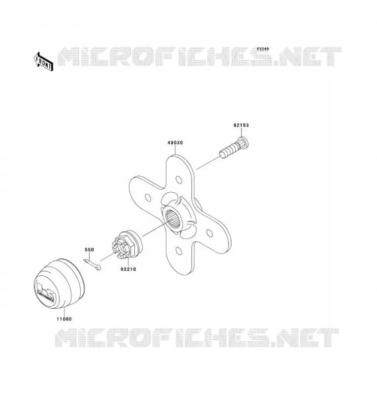 MOYEU ARRIERE Kawasaki QUAD 650 2013 KVF650 4X4  KVF650FDF