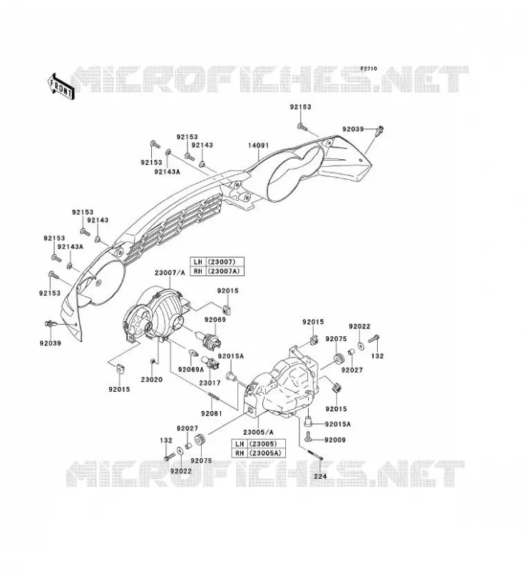 OPTIQUE(S) Kawasaki QUAD 650 2013 KVF650 4X4I  KVF650FDF