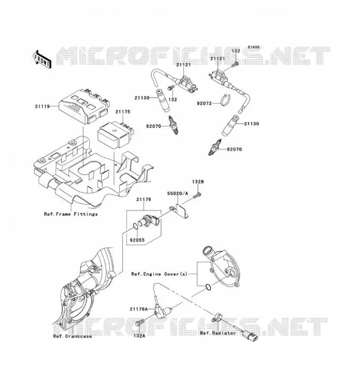 SYSTEME D&acute;ALLUMAGE Kawasaki QUAD 650 2013 KVF650 4X4I  KVF650FDF