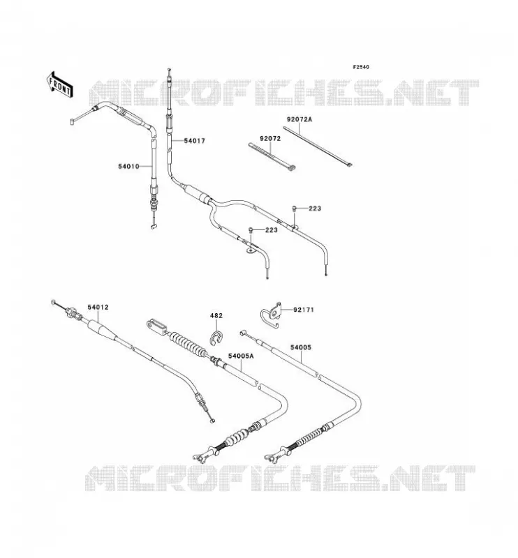 CABLES Kawasaki QUAD 650 2014 KVF650 4X4I  KVF650FEF
