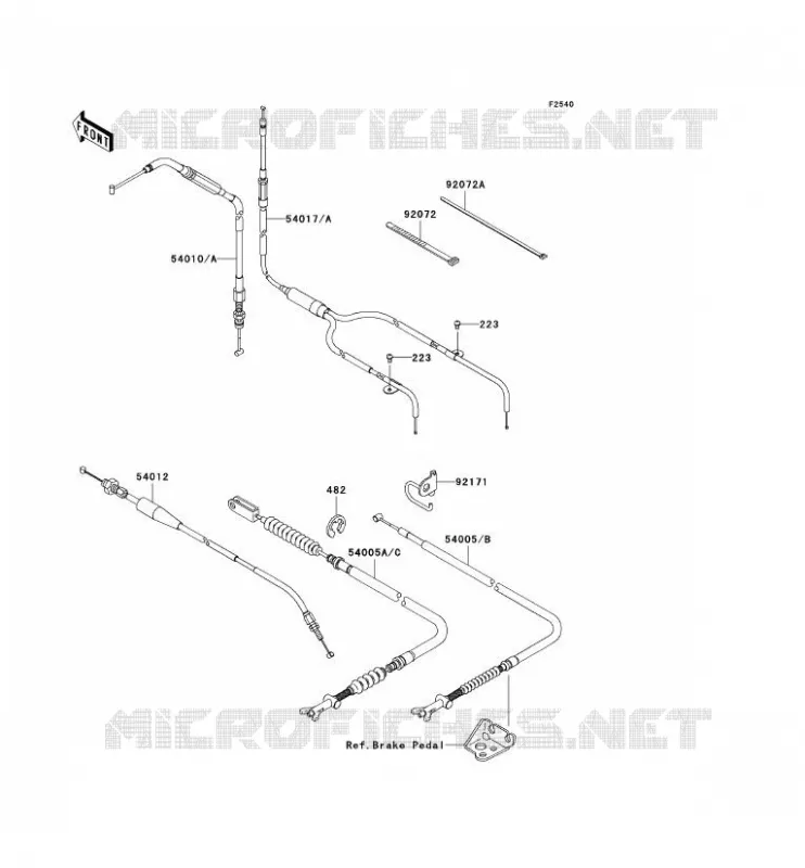 CABLES Kawasaki QUAD 650 2009 KVF650 4X4I  KVF650G9F
