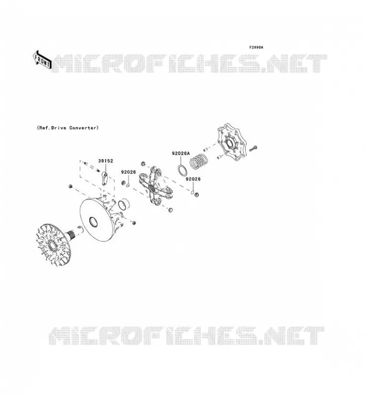 PIECE EN OPTION(CONVERTISSEUR) Kawasaki QUAD 700 2004 KVF700 4X4  KVF700-A1