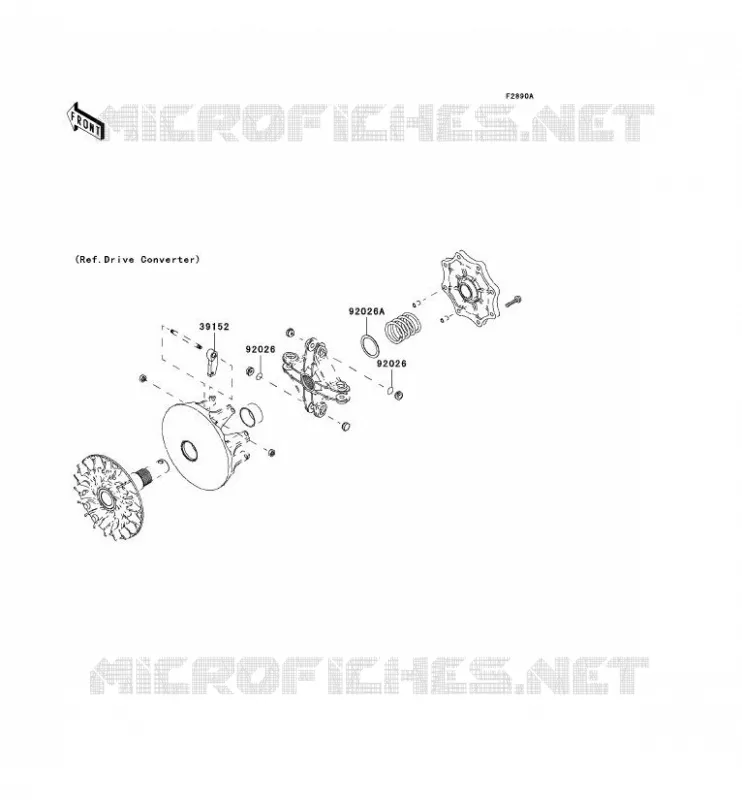 PIECE EN OPTION(CONVERTISSEUR) Kawasaki QUAD 700 2004 KVF700 4X4  KVF700-A1