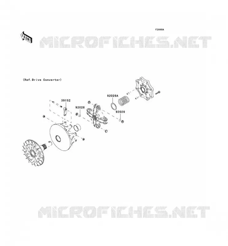 PIECE EN OPTION(CONVERTISSEUR) Kawasaki QUAD 700 2004 KVF700 4X4  KVF700-A1
