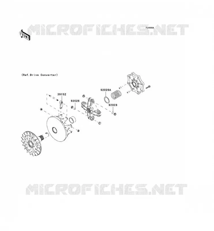 PIECE EN OPTION(CONVERTISSEUR) Kawasaki QUAD 700 2005 KVF700 4X4  KVF700-A2